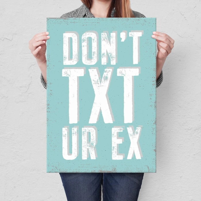 Plakat metalowy dont txt Prezent