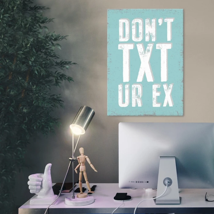 Plakat metalowy dont txt Prezent
