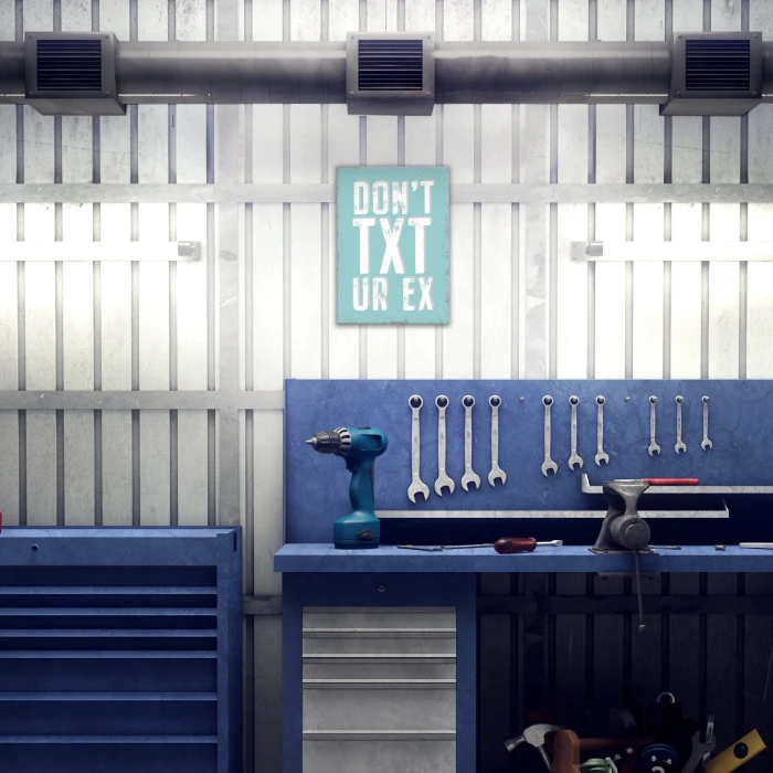 Plakat metalowy dont txt Prezent