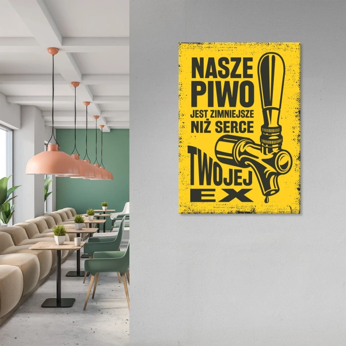 Plakat metalowy Nasze piwo Prezent