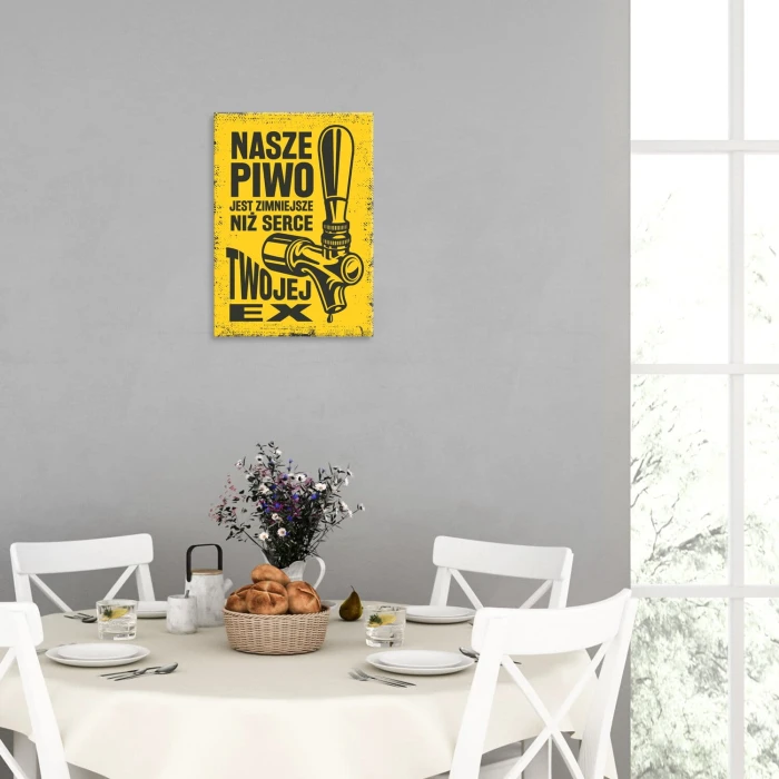 Plakat metalowy Nasze piwo Prezent