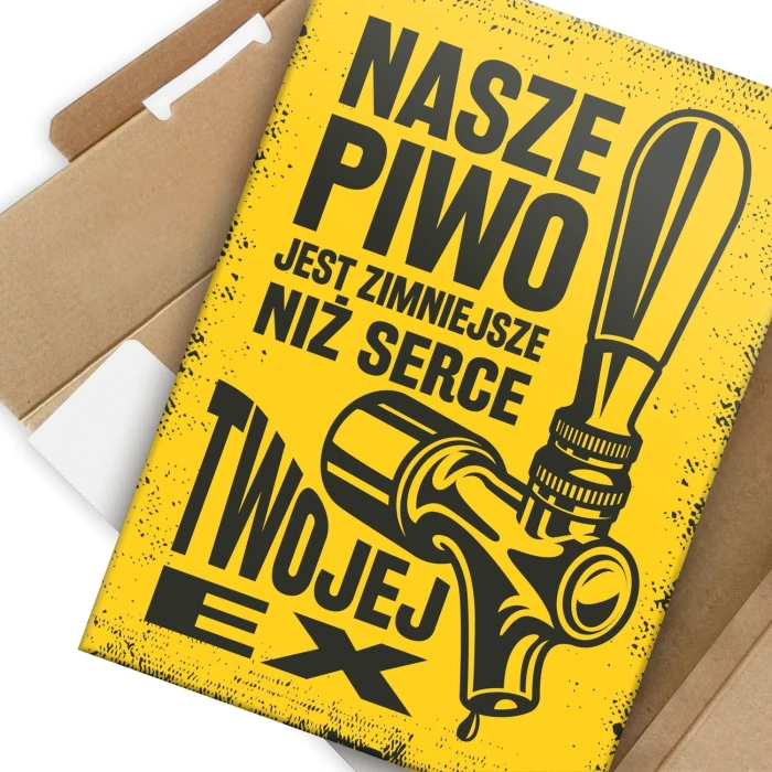 Plakat metalowy Nasze piwo Prezent