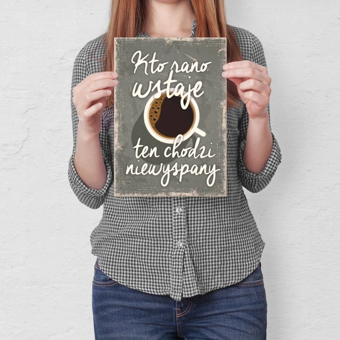 Plakat metalowy   niewyspany Prezent