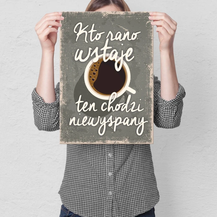 Plakat metalowy   niewyspany Prezent