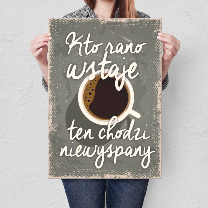 Plakat metalowy   niewyspany Prezent