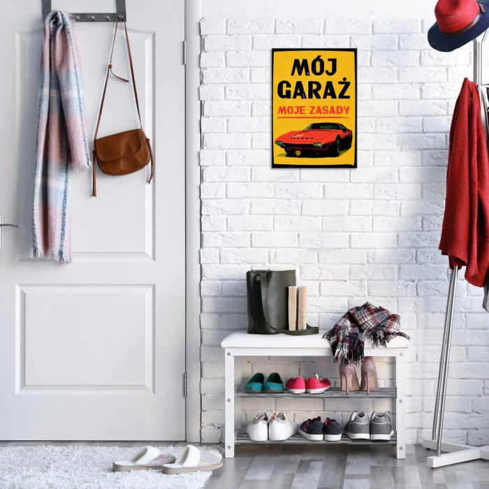 Plakat metalowy Mój garaż Firebird Prezent