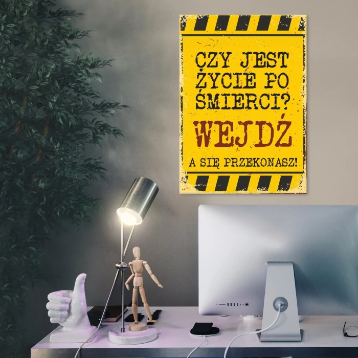 Plakat metalowy życie po śmierci Prezent
