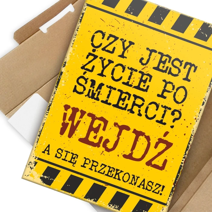 Plakat metalowy życie po śmierci Prezent