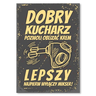 Poster metal dobry kucharz gift