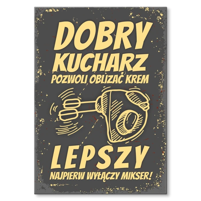 Poster metal dobry kucharz gift