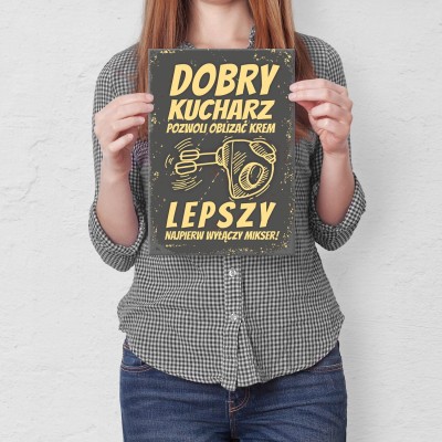 Plakat metalowy dobry kucharz Prezent