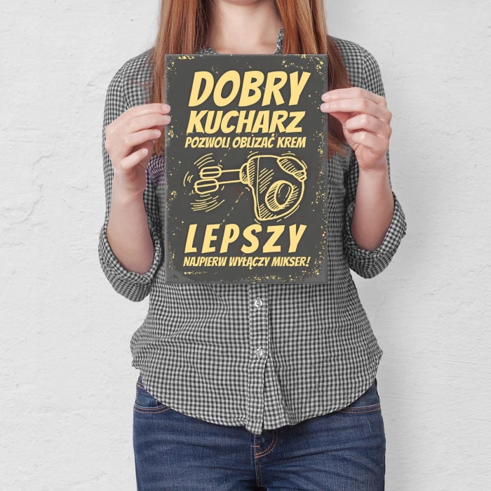 Plakat metalowy dobry kucharz Prezent