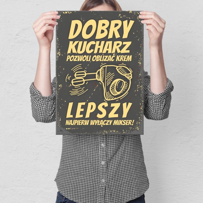 Poster metal dobry kucharz gift