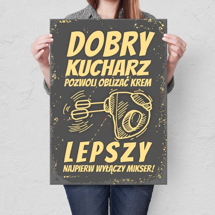 Poster metal dobry kucharz gift