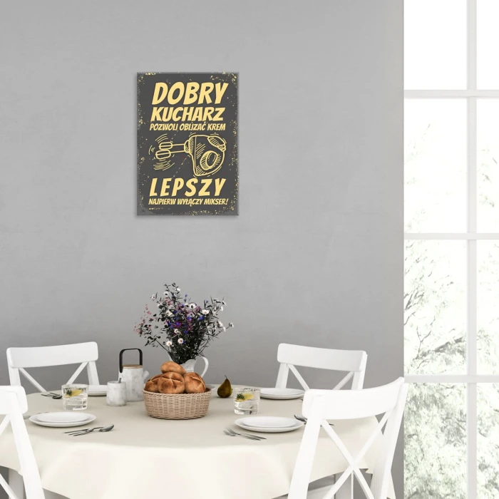 Plakat metalowy dobry kucharz Prezent