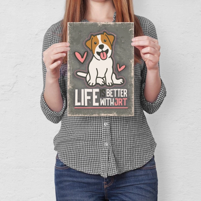 Plakat metalowy JRT Prezent