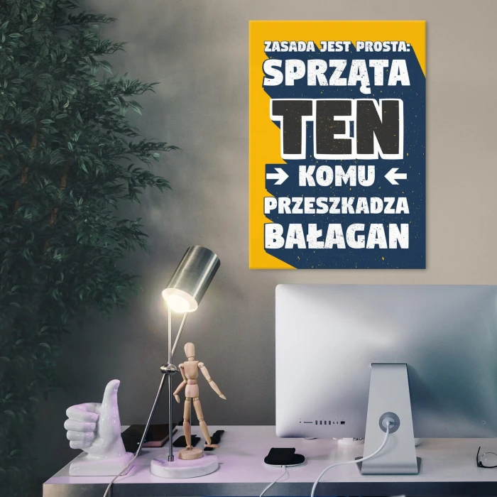Plakat metalowy prosta zasada Prezent