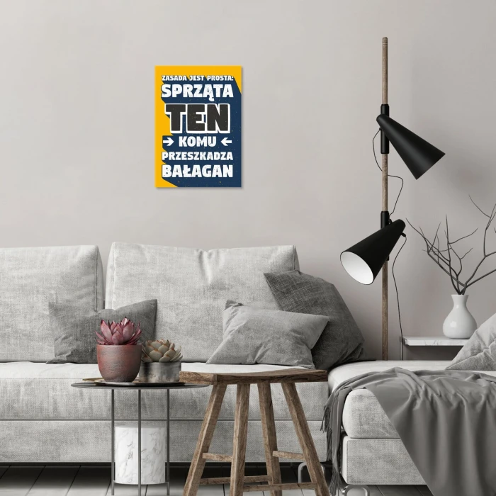 Poster metal prosta zasada gift
