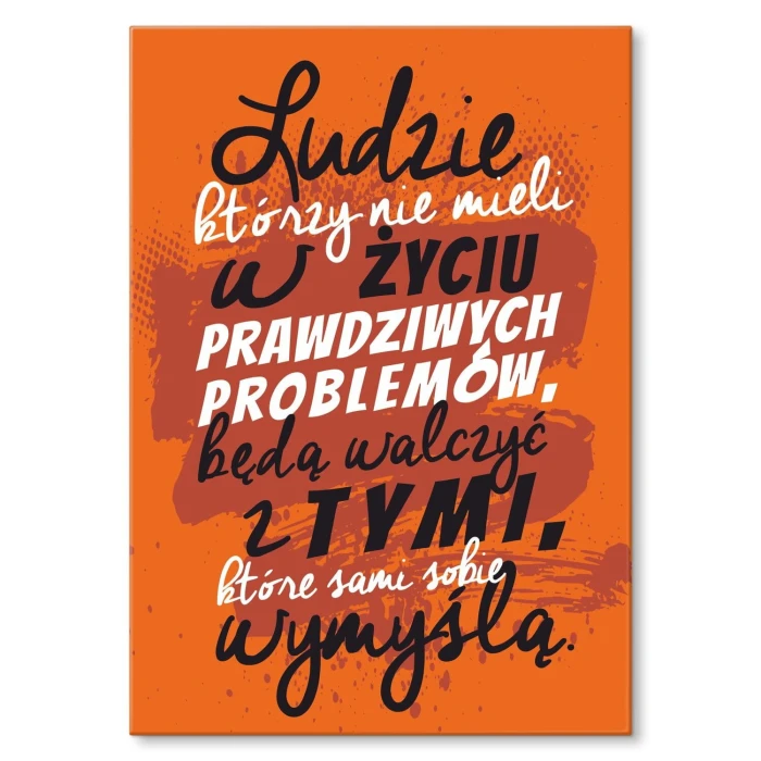 Poster metal wymyślone problemy gift