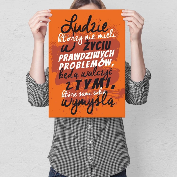 Poster metal wymyślone problemy gift
