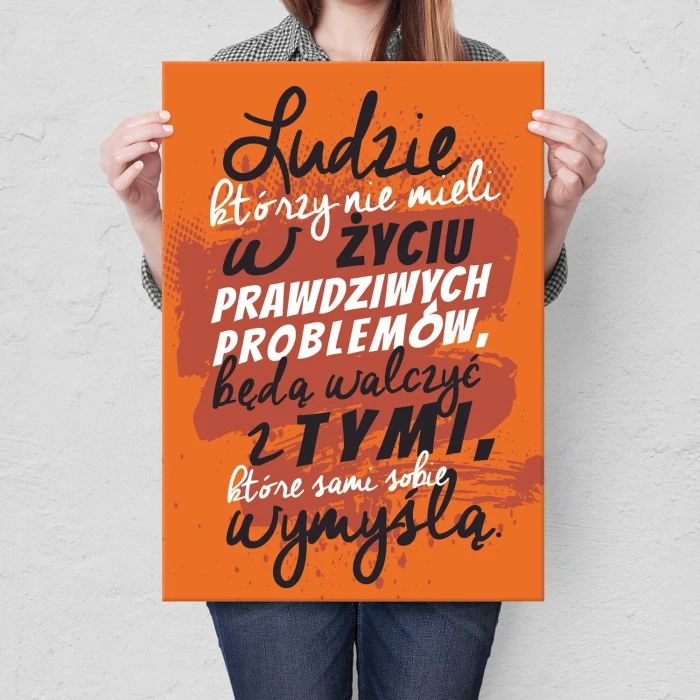 Poster metal wymyślone problemy gift