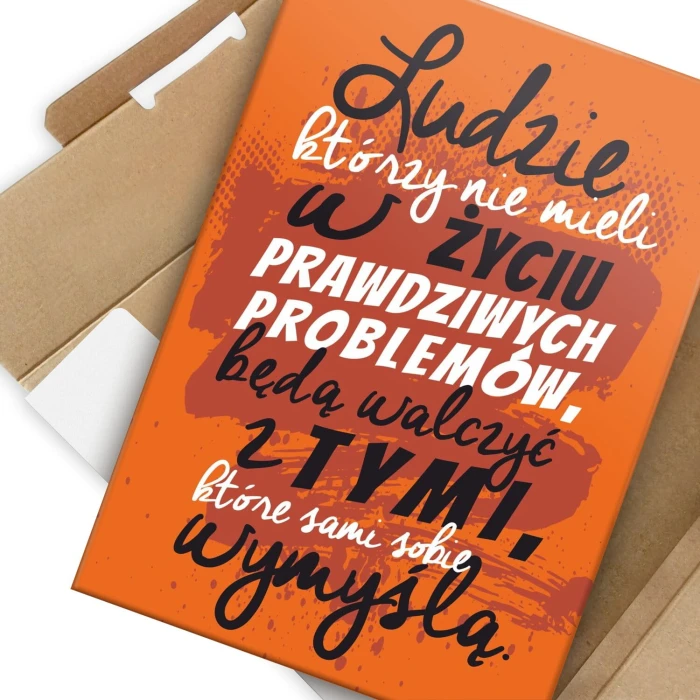 Poster metal wymyślone problemy gift