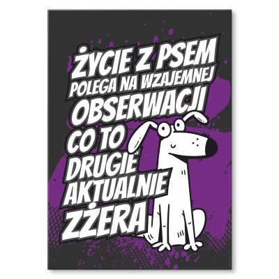 Poster metal Życie z psem gift
