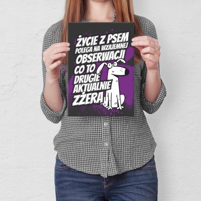 Poster metal Życie z psem gift