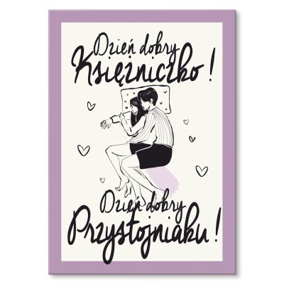 Plakat metalowy dzień dobry księżniczko Prezent