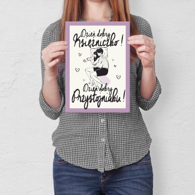 Plakat metalowy dzień dobry księżniczko Prezent