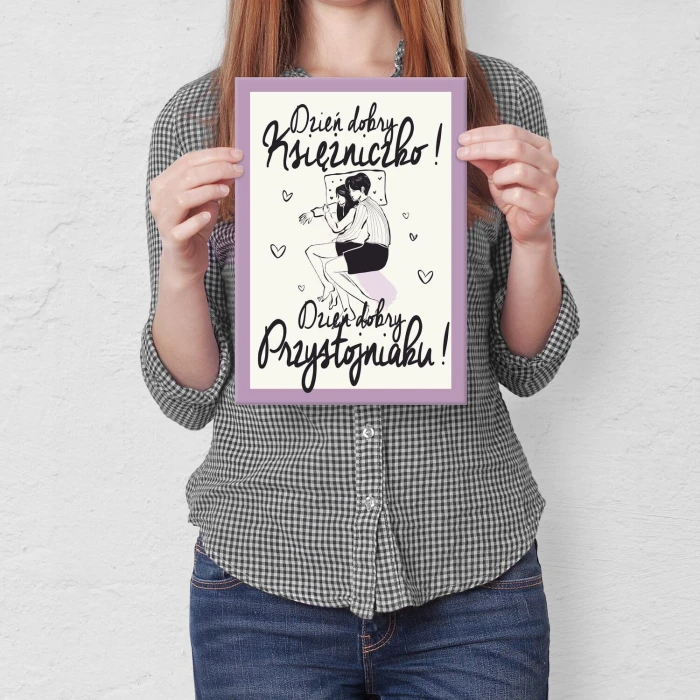 Plakat metalowy dzień dobry księżniczko Prezent