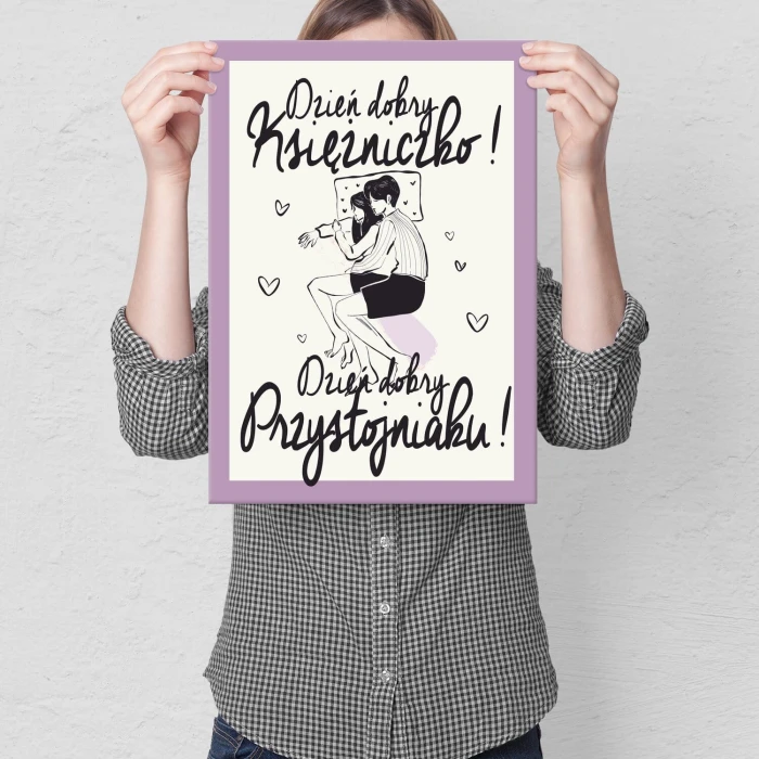 Plakat metalowy dzień dobry księżniczko Prezent