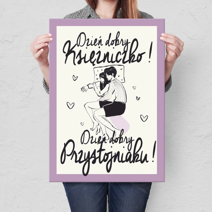 Plakat metalowy dzień dobry księżniczko Prezent