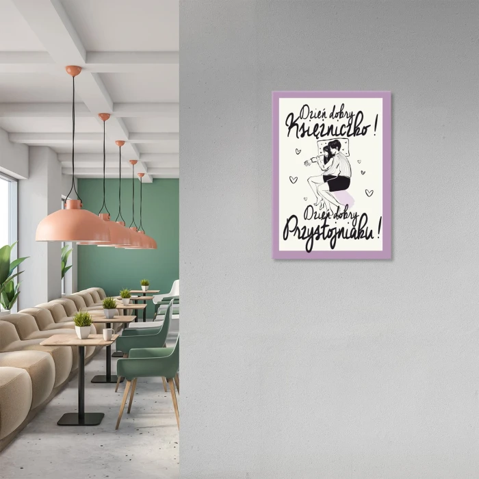 Plakat metalowy dzień dobry księżniczko Prezent