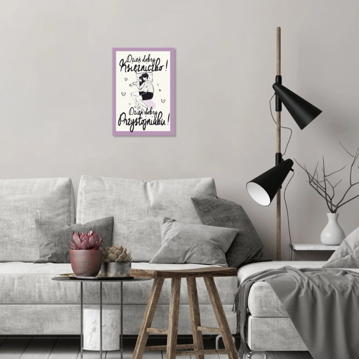 Plakat metalowy dzień dobry księżniczko Prezent