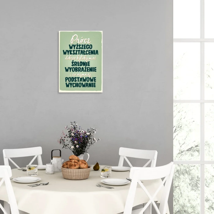 Poster metal podstawowe wychowanie gift