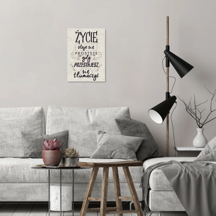 Poster metal prostsze  życie gift
