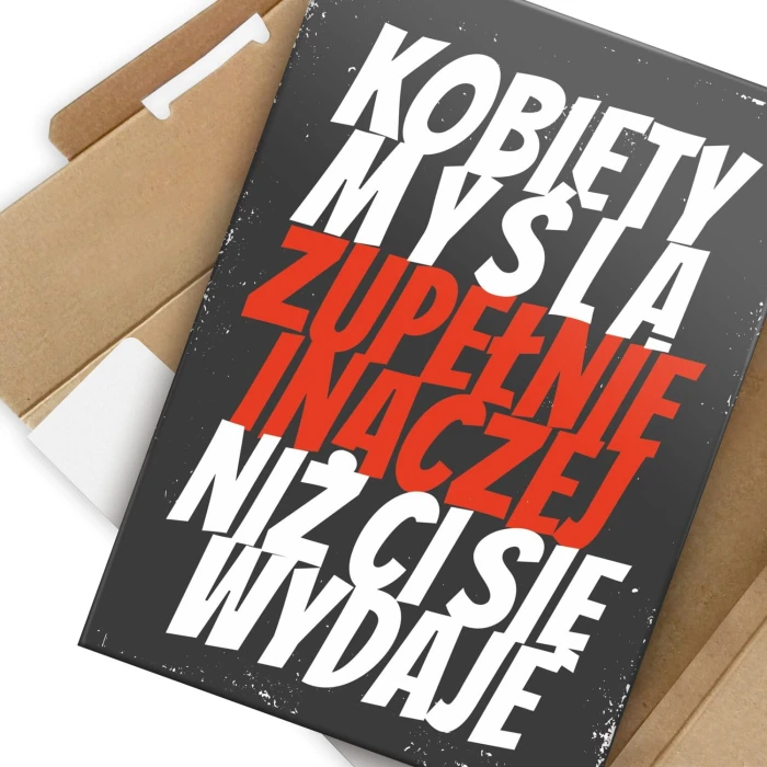 Poster metal kobiety myślą inaczej gift