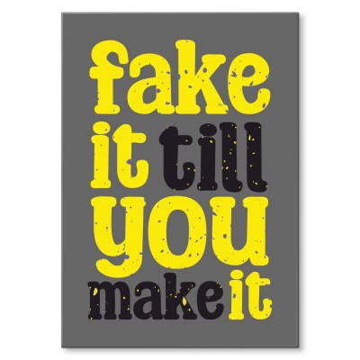 Poster metal fake it gift