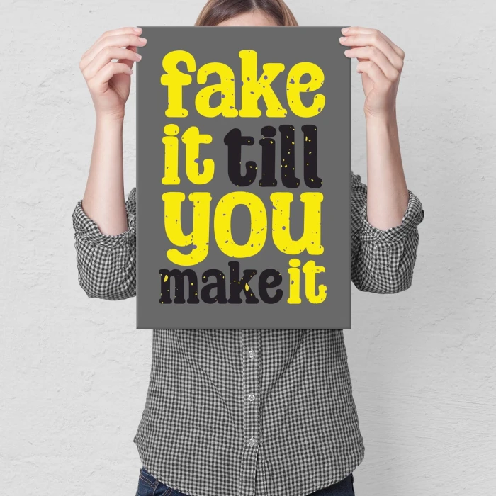 Poster metal fake it gift