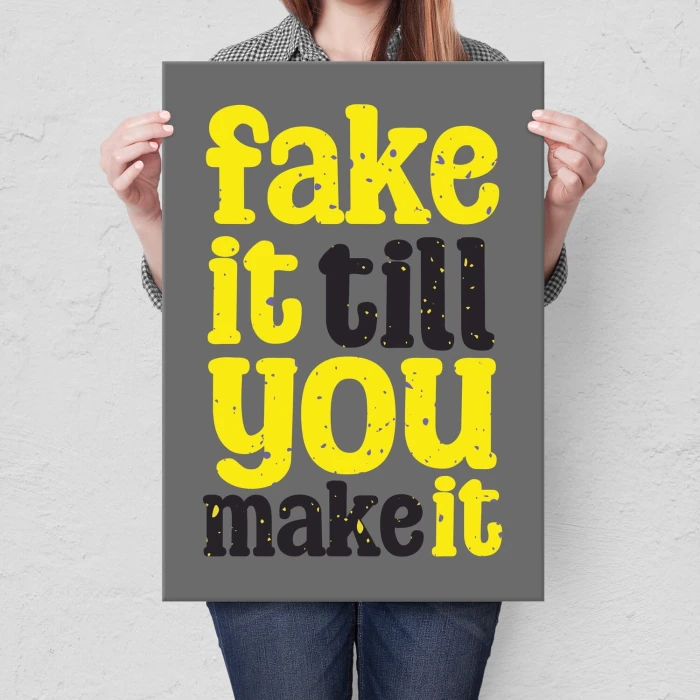 Poster metal fake it gift