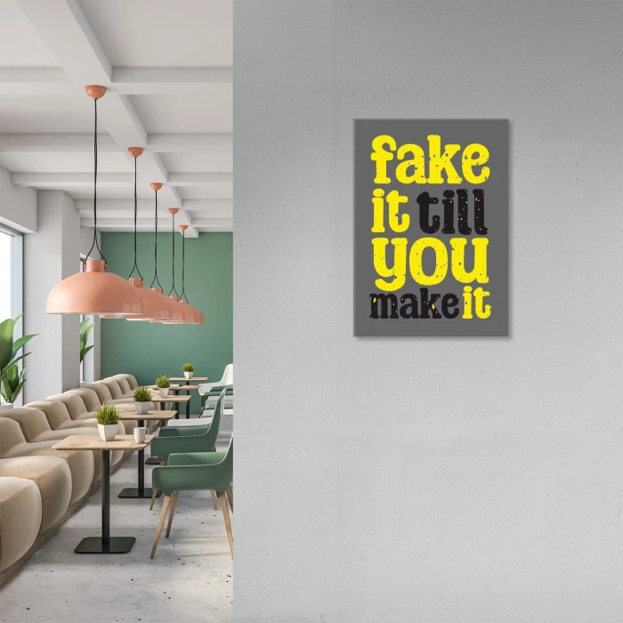 Poster metal fake it gift
