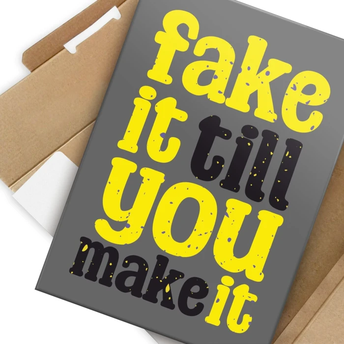 Poster metal fake it gift