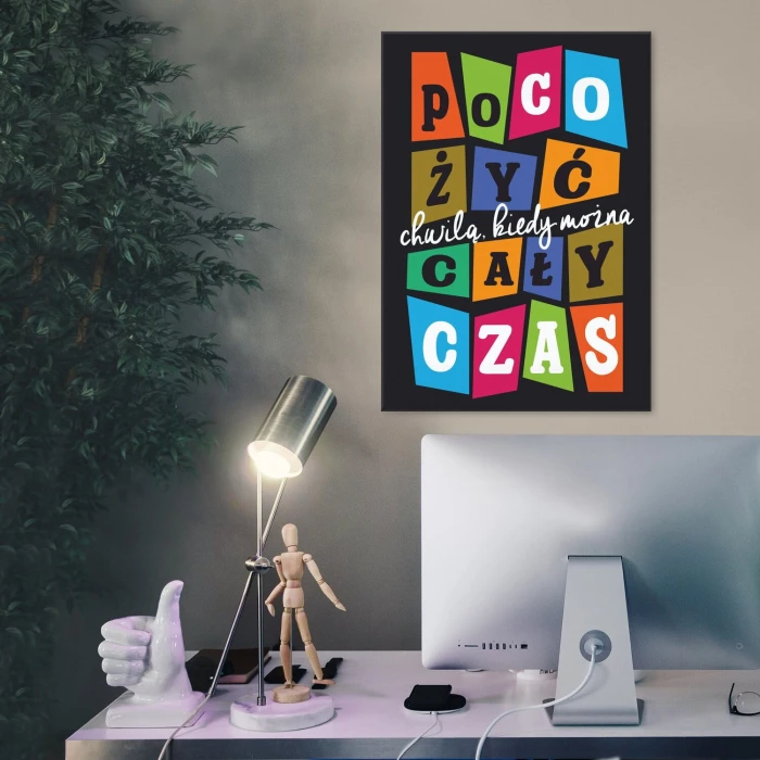 Poster metal żyj cały czas gift