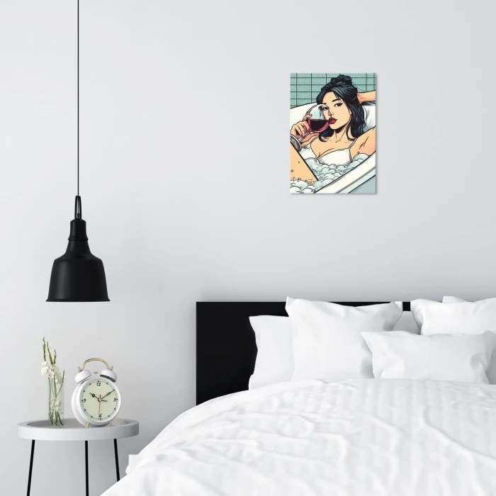 Poster metal kobieta w wannie gift