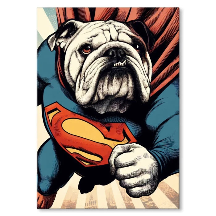 Plakat metalowy super buldog Prezent