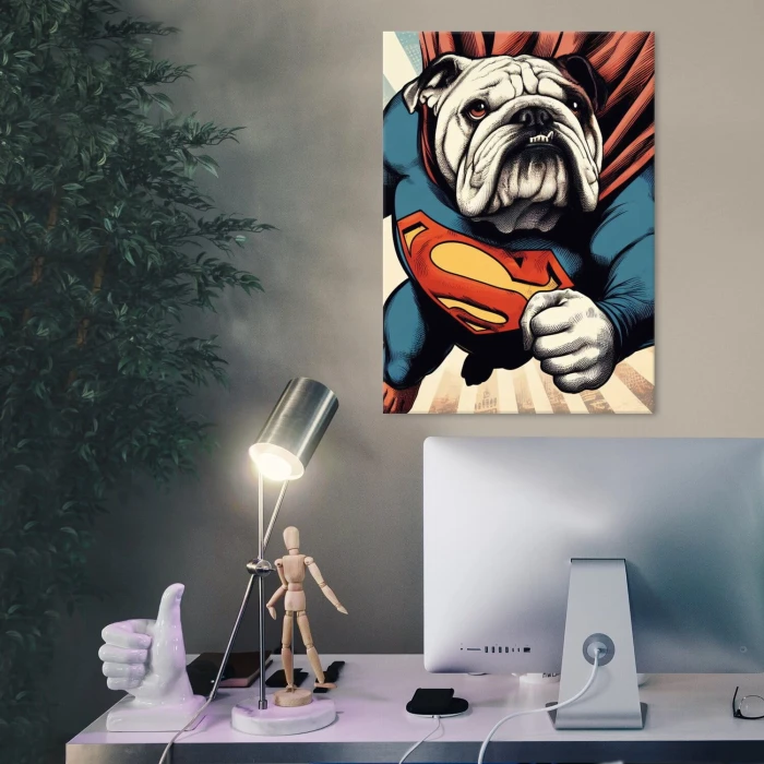 Plakat metalowy super buldog Prezent
