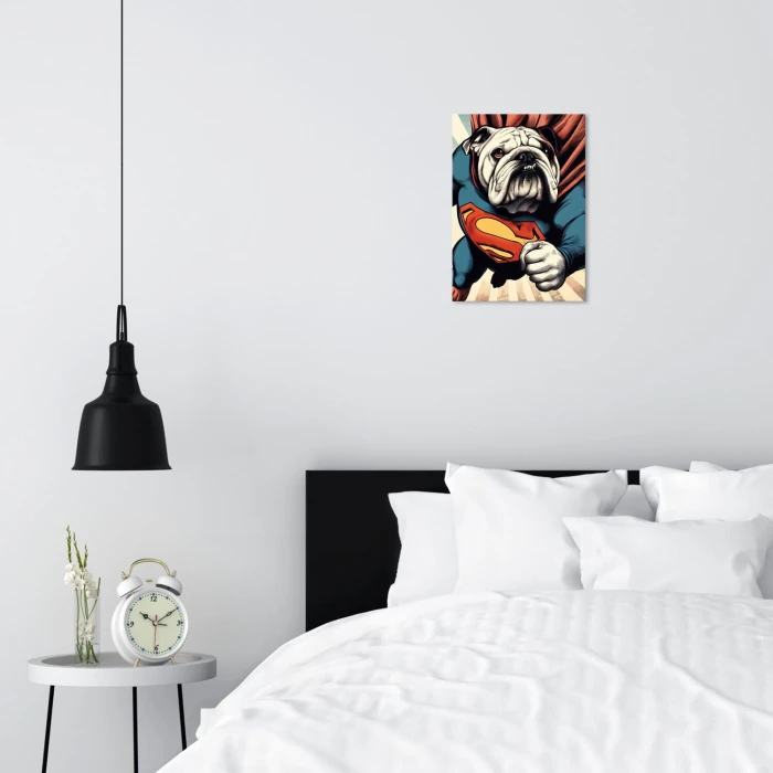 Plakat metalowy super buldog Prezent
