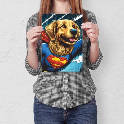 Poster metal golden superpies gift