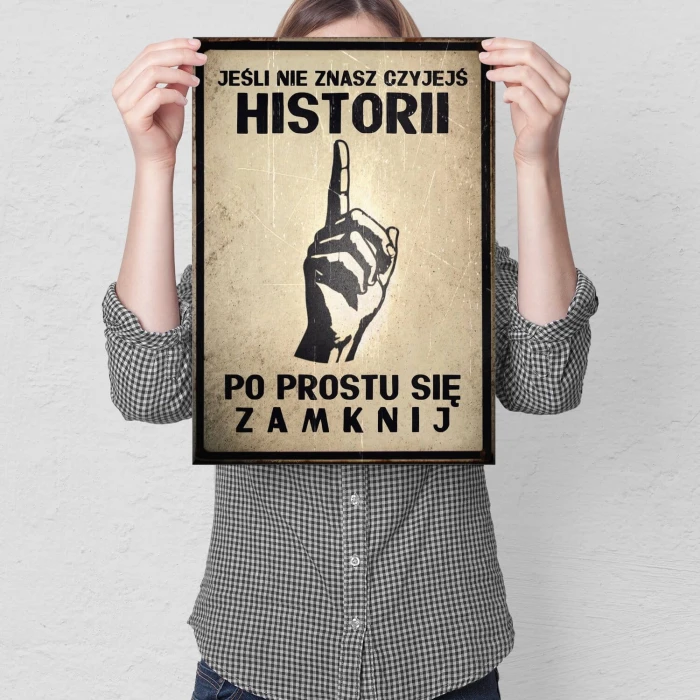 Plakat metalowy jeśli nie znasz Prezent